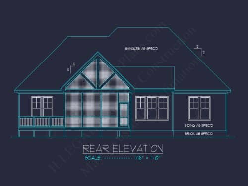 Traditional Craftsman Home Floor Plan with Functional Layout