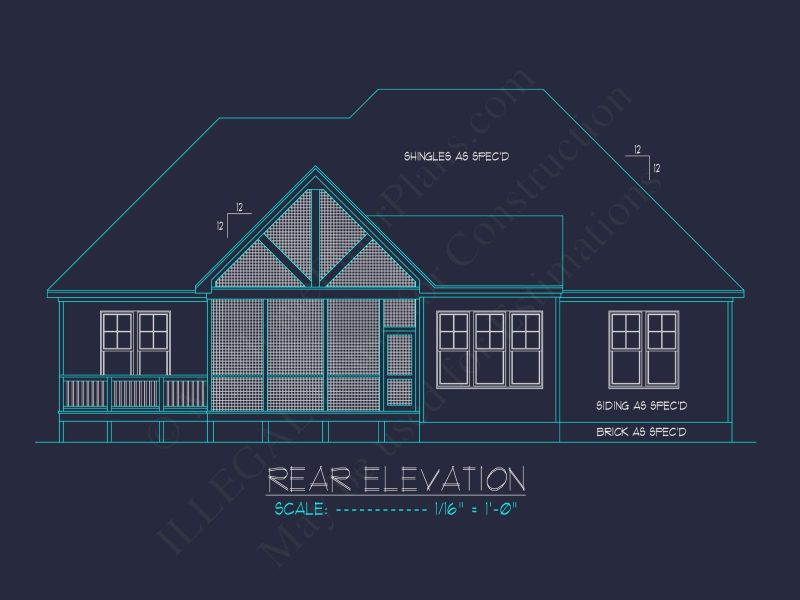 Traditional Craftsman Home Floor Plan with Functional Layout