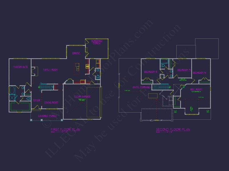 Versatile 2-Story Home Plan with Spacious Blueprint Designs