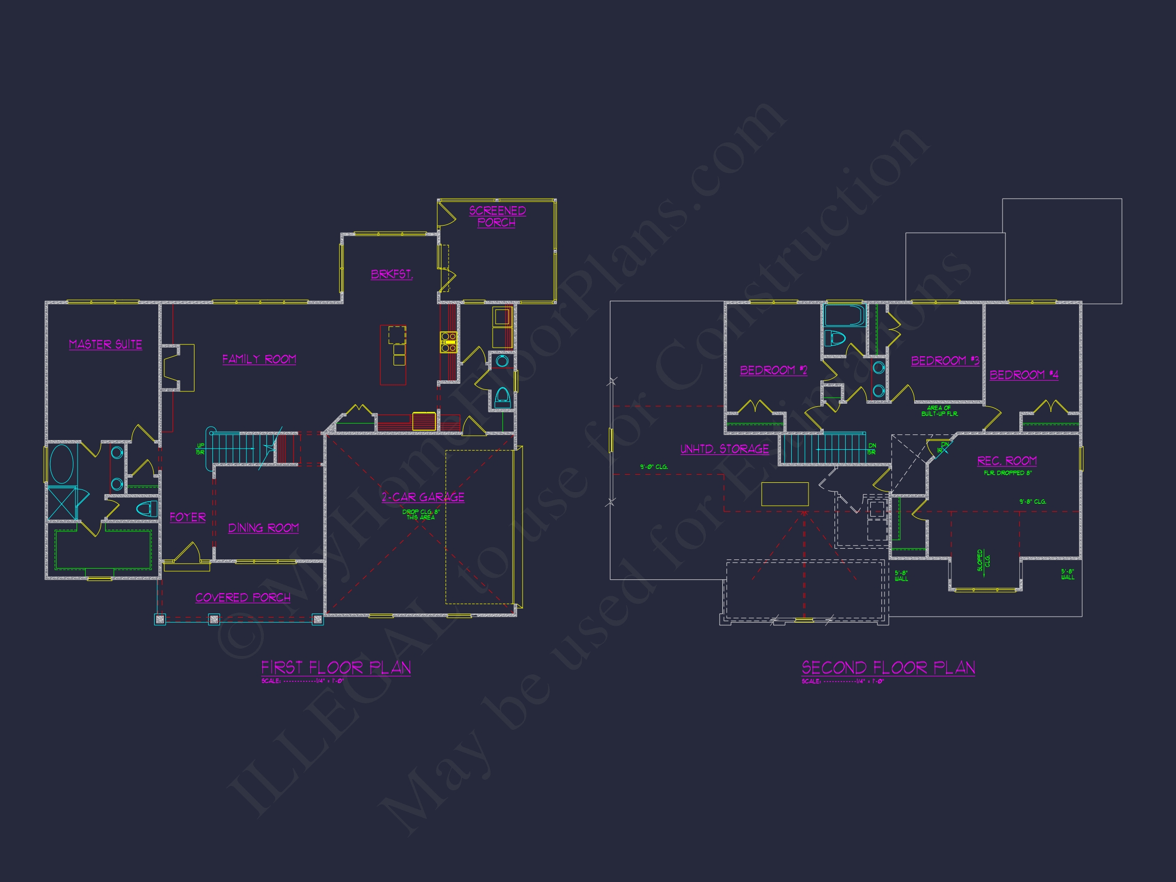 Versatile 2-Story Home Plan with Spacious Blueprint Designs