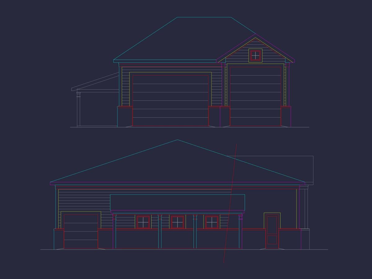 RV Garage Plan with Loft – Spacious Multi-Bay Garage Design