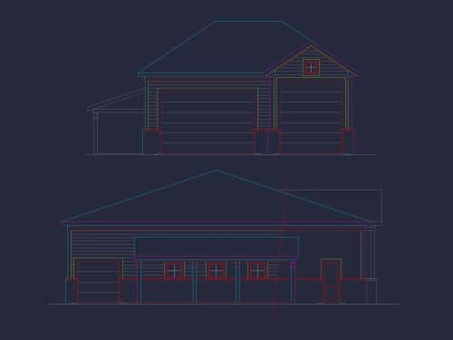 RV Garage Plan with Loft – Spacious Multi-Bay Garage Design