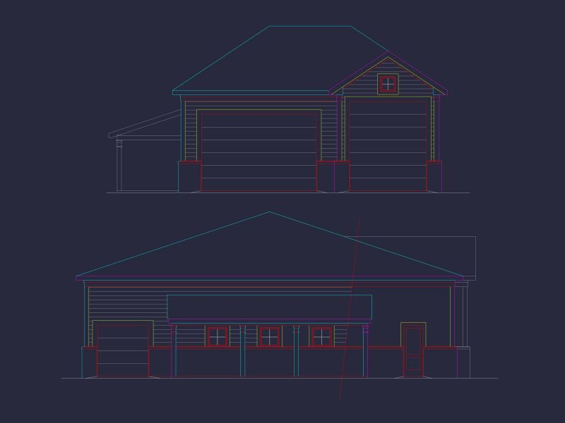 RV Garage Plan with Loft – Spacious Multi-Bay Garage Design