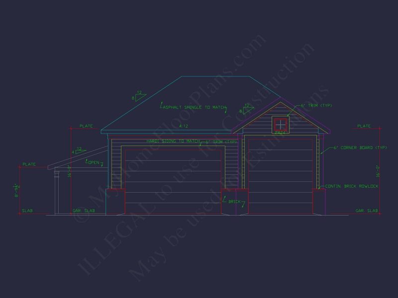 RV Garage Plan with Loft – Spacious Multi-Bay Garage Design