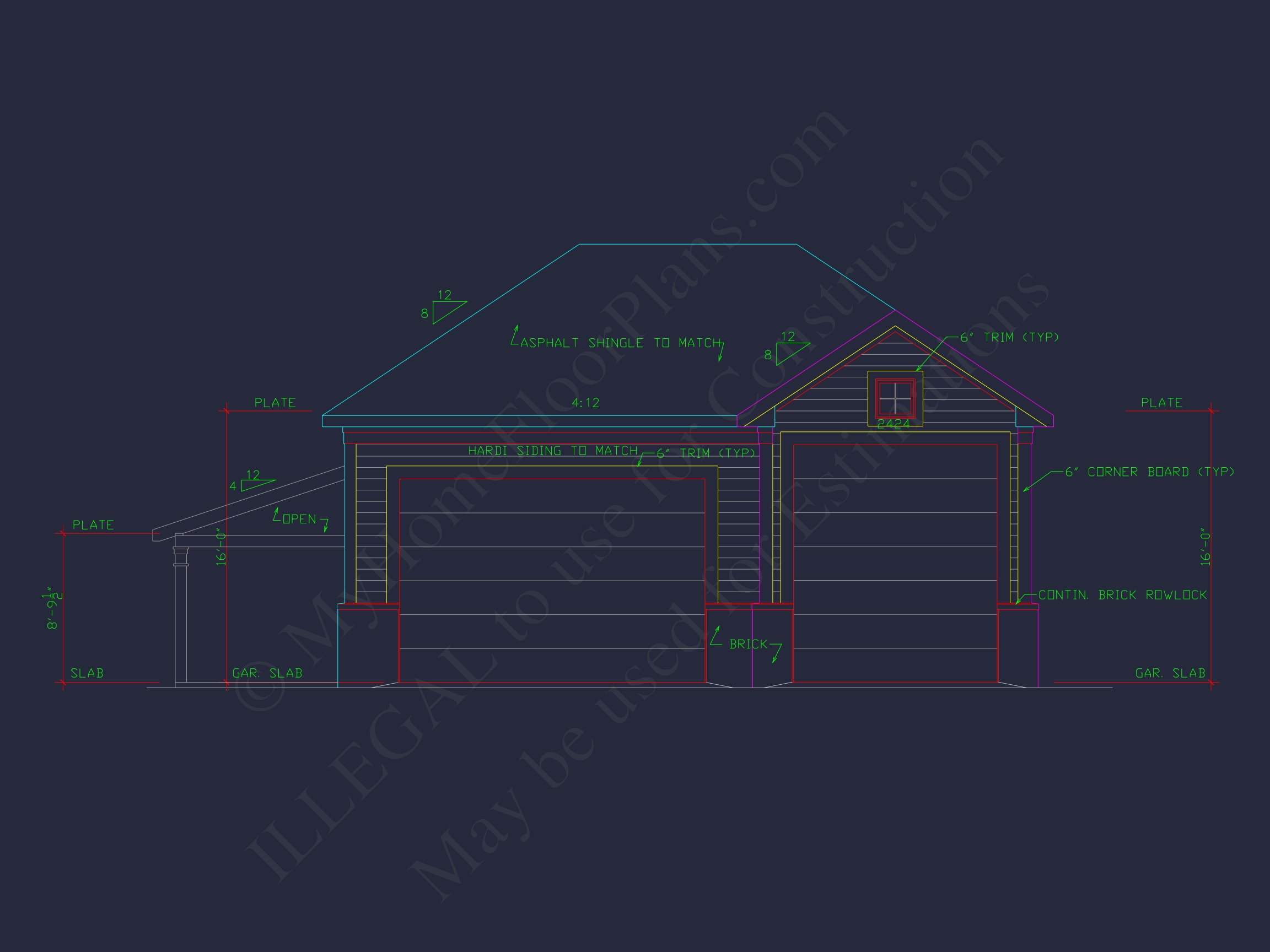 RV Garage Plan with Loft – Spacious Multi-Bay Garage Design