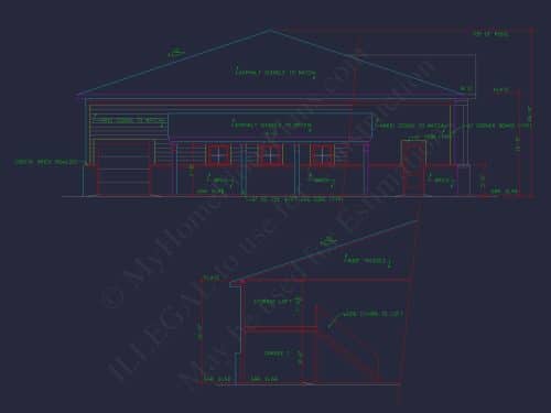 RV Garage Plan with Loft – Spacious Multi-Bay Garage Design