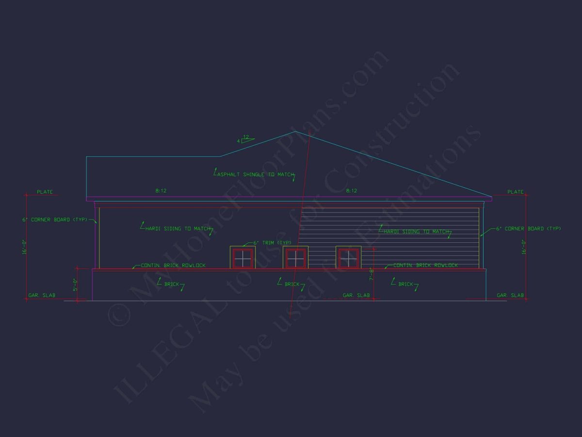 RV Garage Plan with Loft – Spacious Multi-Bay Garage Design