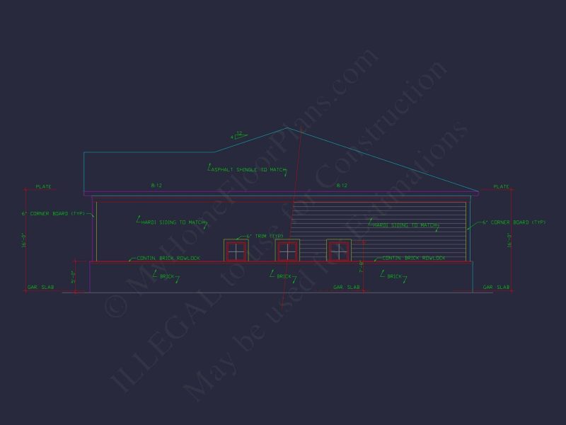 RV Garage Plan with Loft – Spacious Multi-Bay Garage Design