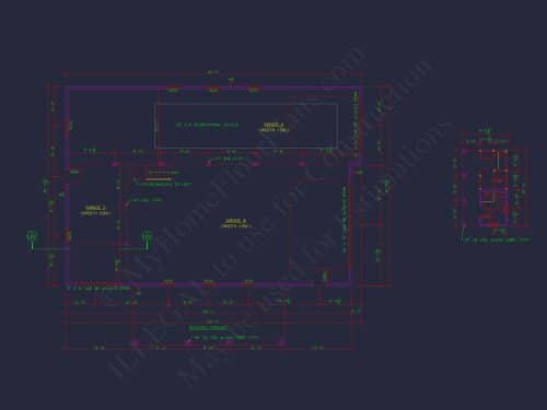 RV Garage Plan with Loft – Spacious Multi-Bay Garage Design