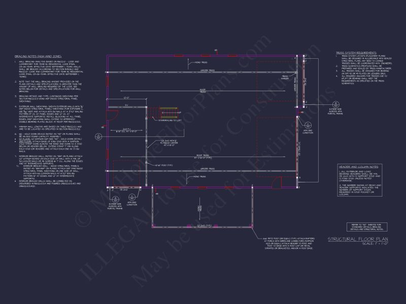 RV Garage Plan with Loft – Spacious Multi-Bay Garage Design