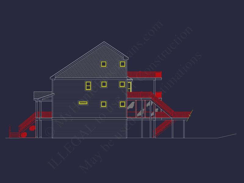 Modern 3-Story Beach House Plan with 5 Bedrooms and Open Floor Layout