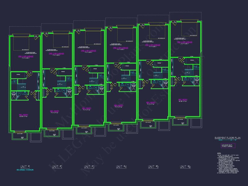 Modern Townhome Floor Plan with CAD Architecture Design