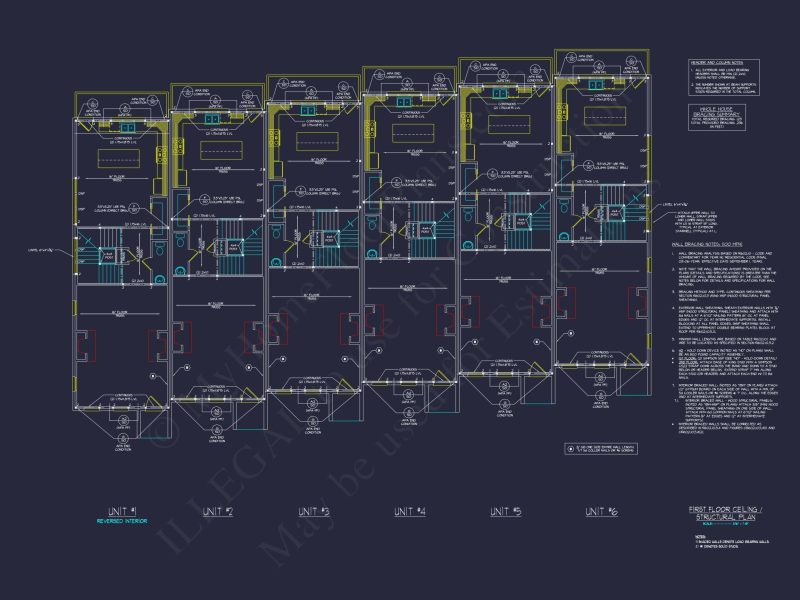 Modern Townhome Floor Plan with CAD Architecture Design