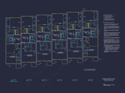 Modern Townhome Floor Plan with CAD Architecture Design