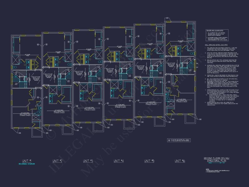 Modern Townhome Floor Plan with CAD Architecture Design