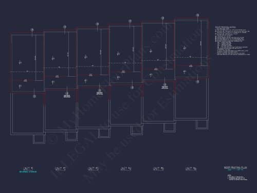 Modern Townhome Floor Plan with CAD Architecture Design