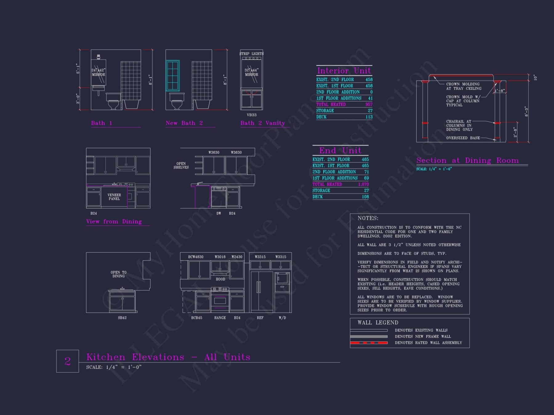 Contemporary 4-Bedroom Townhome Plan with CAD Blueprints