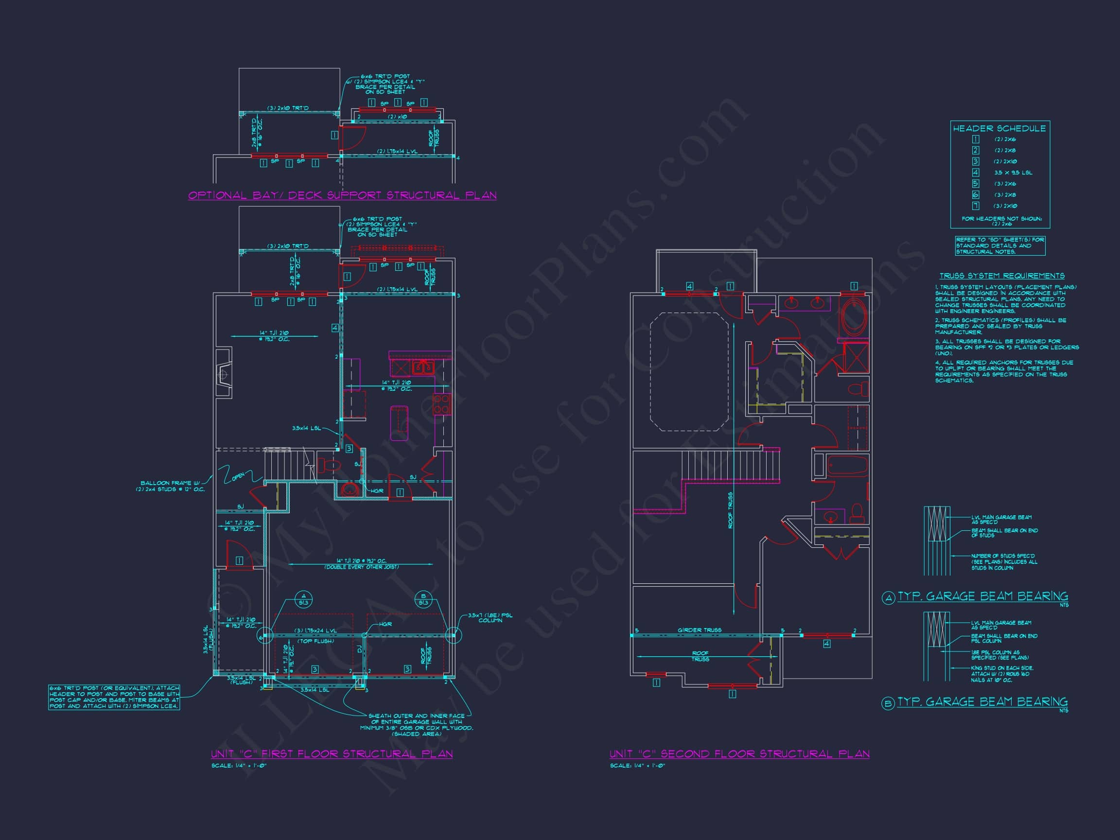 Contemporary 4-Bedroom Townhome Plan with CAD Blueprints
