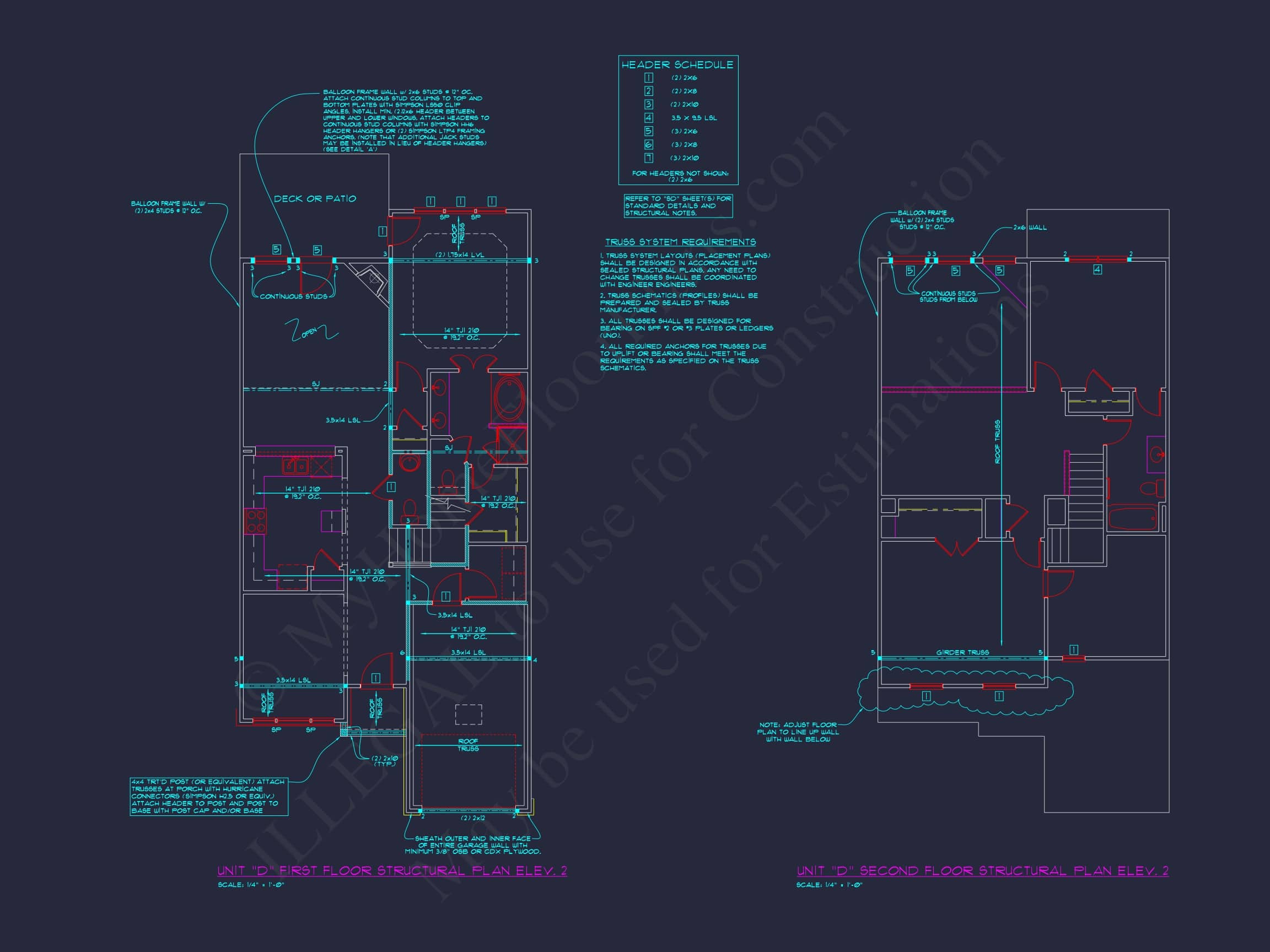 Contemporary 4-Bedroom Townhome Plan with CAD Blueprints