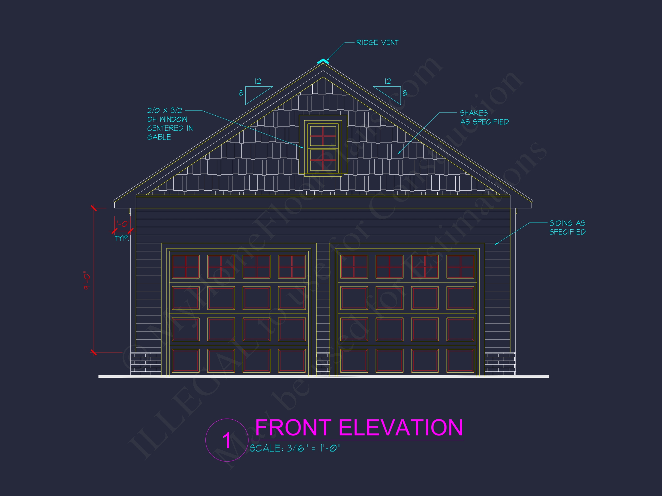 Small Garage Plan With Attic – House Floor CAD Designs