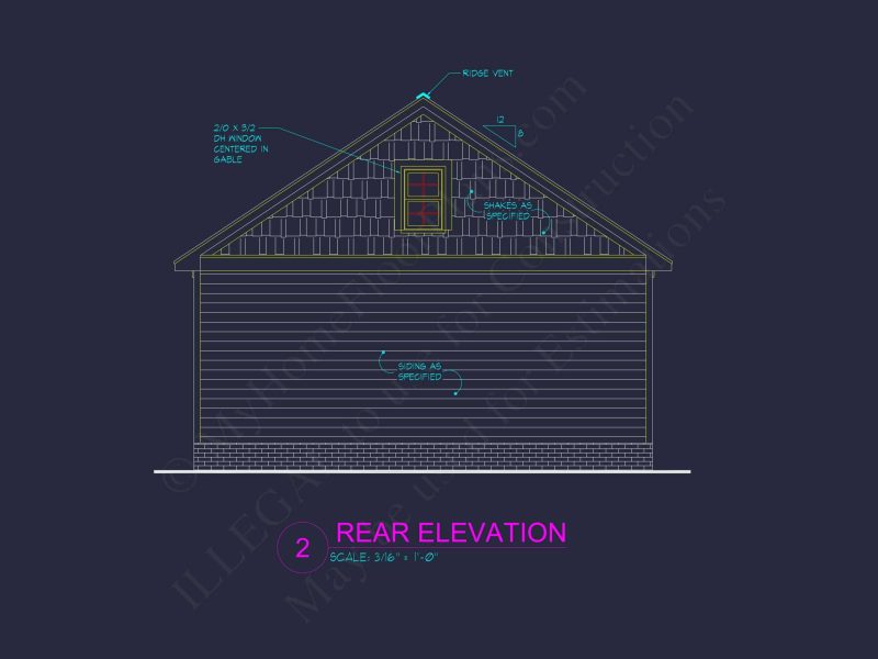 Small Garage Plan With Attic – House Floor CAD Designs
