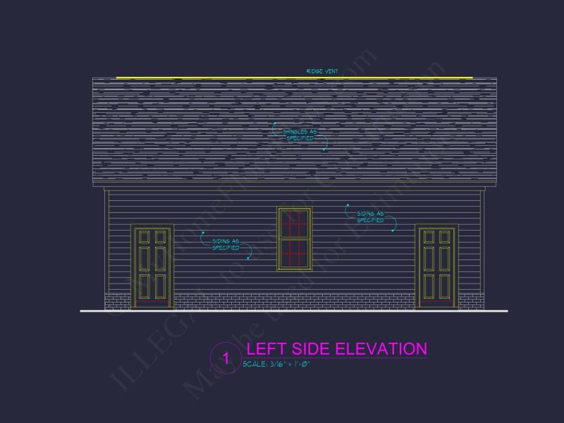 Small Garage Plan With Attic – House Floor CAD Designs