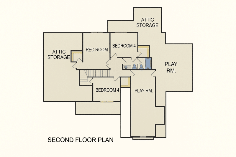 Elegant 2-Story House Plan with Modern Transitional Design