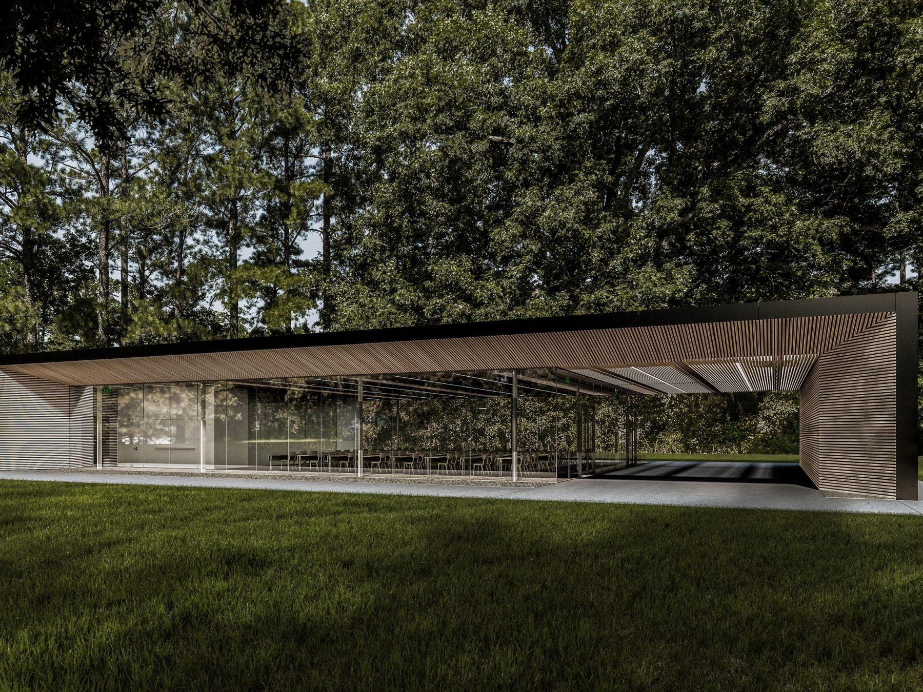 Modern Assembly Hall Floor Plan & CAD Architecture Design
