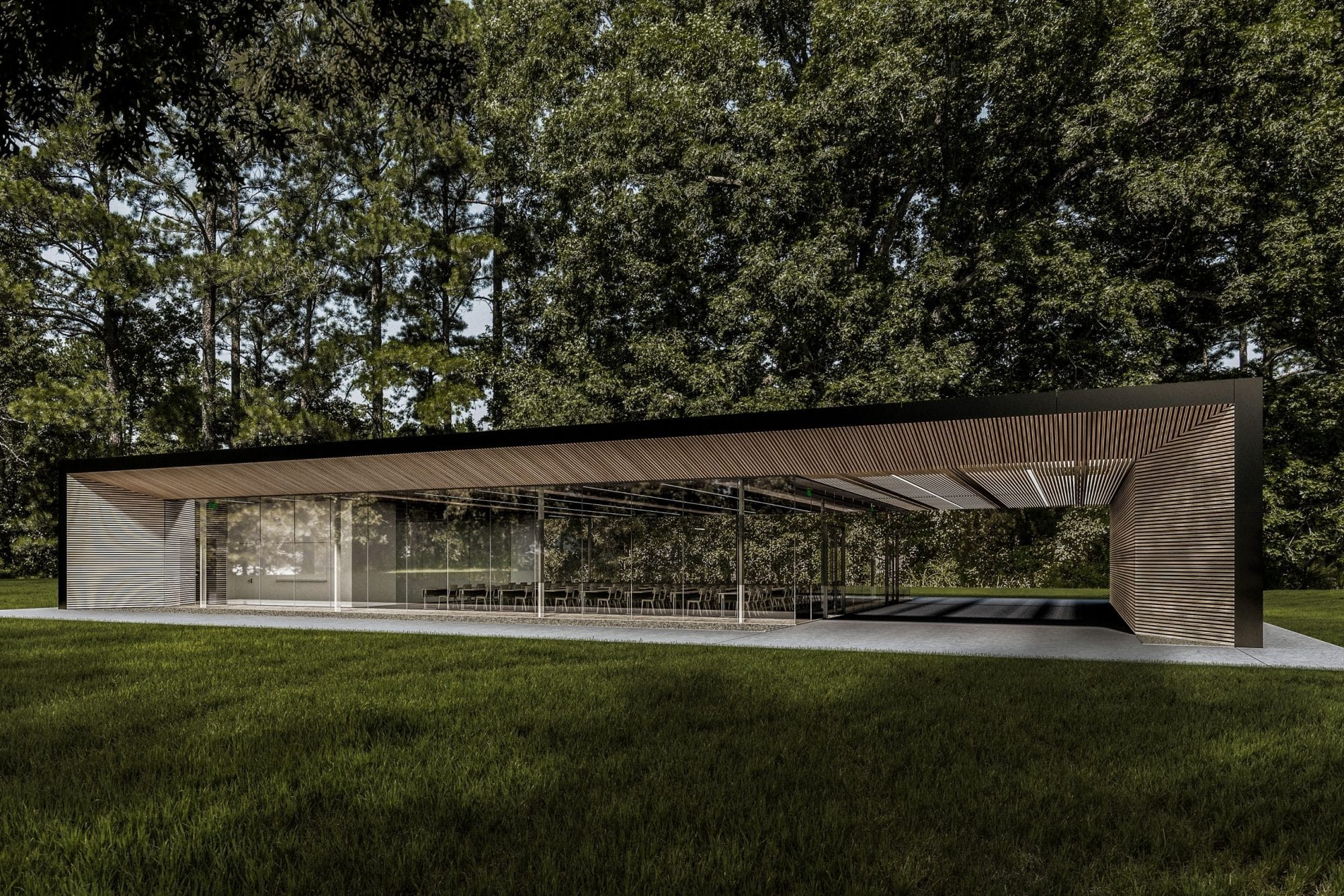 Modern Assembly Hall Floor Plan & CAD Architecture Design
