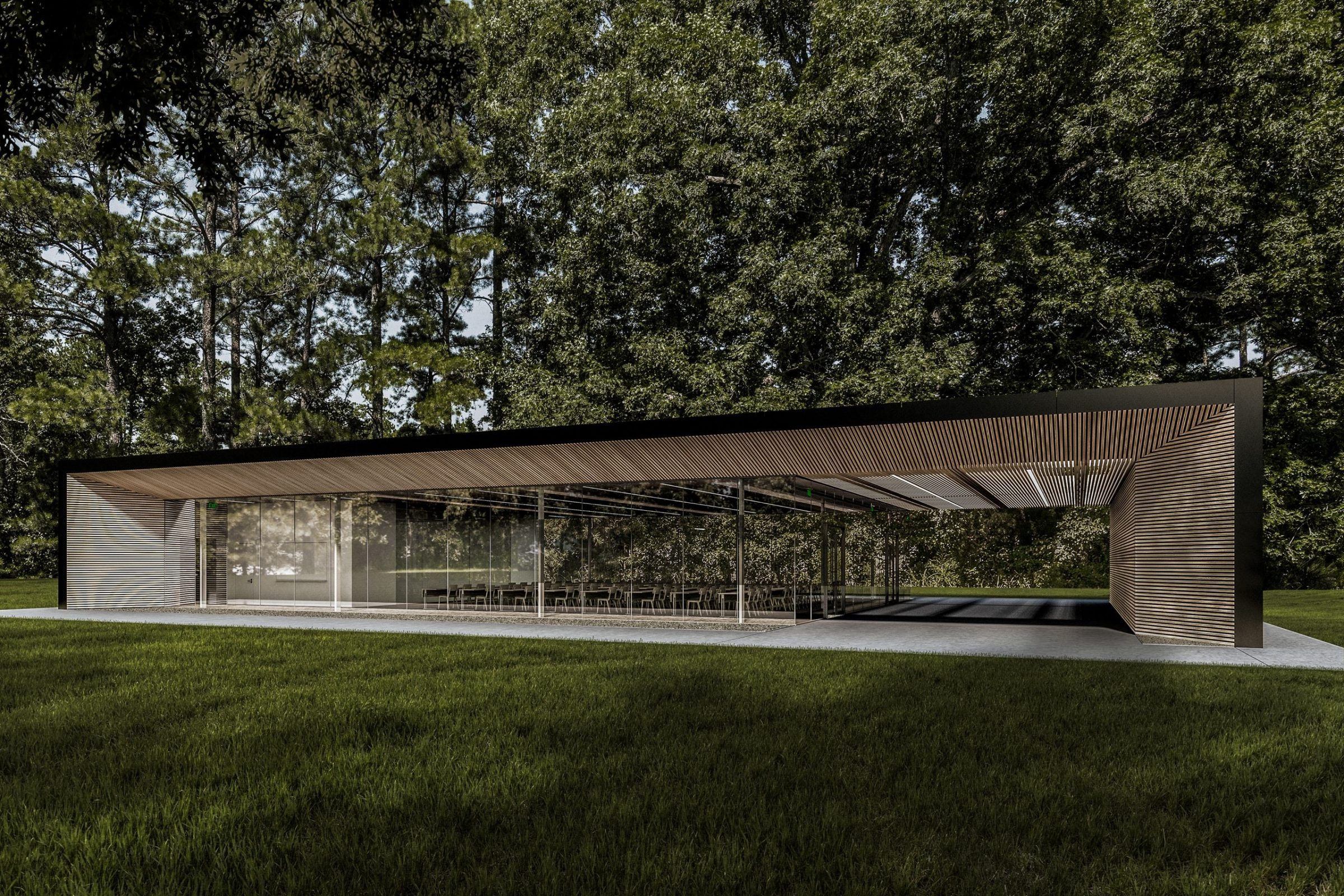 Modern Assembly Hall Floor Plan & CAD Architecture Design