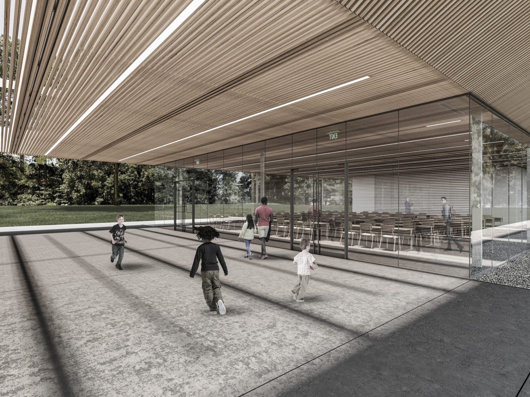 Modern Assembly Hall Floor Plan & CAD Architecture Design