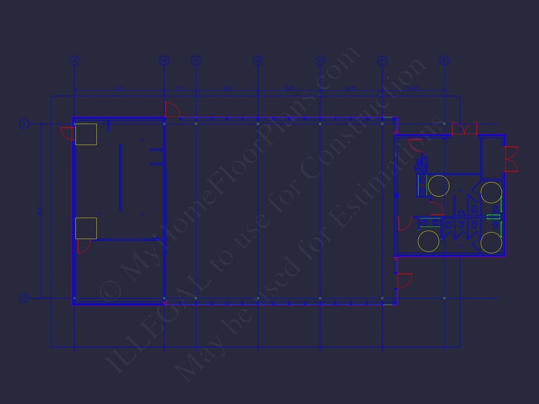 Modern Assembly Hall Floor Plan & CAD Architecture Design