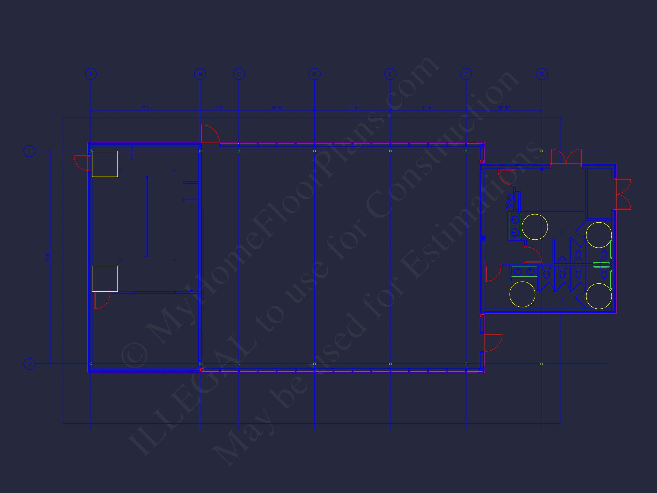 Modern Assembly Hall Floor Plan & CAD Architecture Design