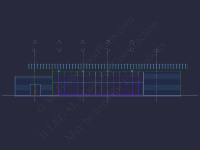 Modern Assembly Hall Floor Plan & CAD Architecture Design