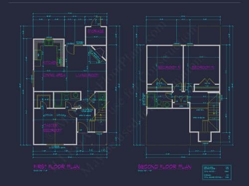 Charming Cottage Home Plan with Vaulted Ceilings and CAD Blueprints