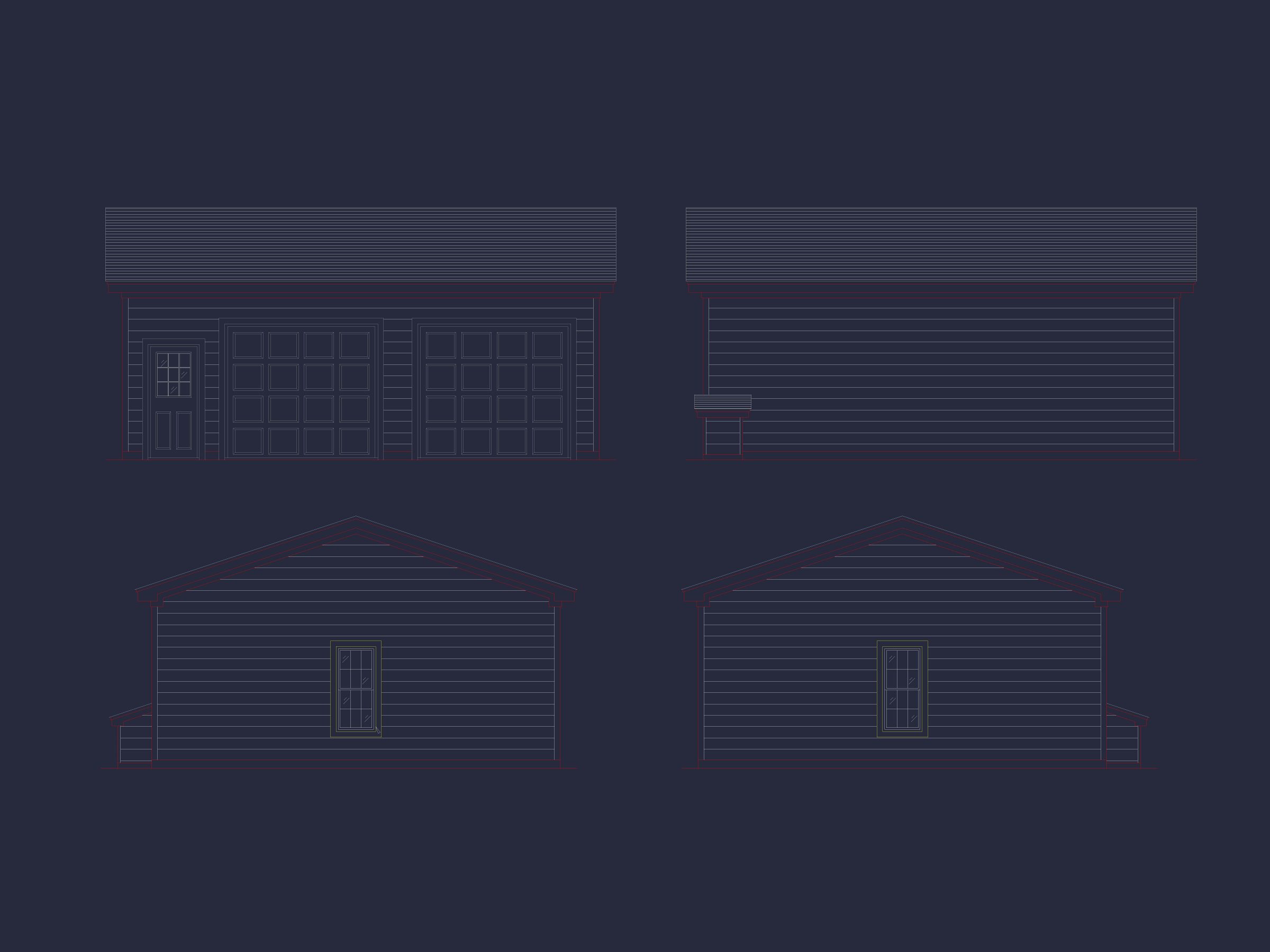 Functional 2-Bay Garage Plan with Workshop Area and CAD Designs