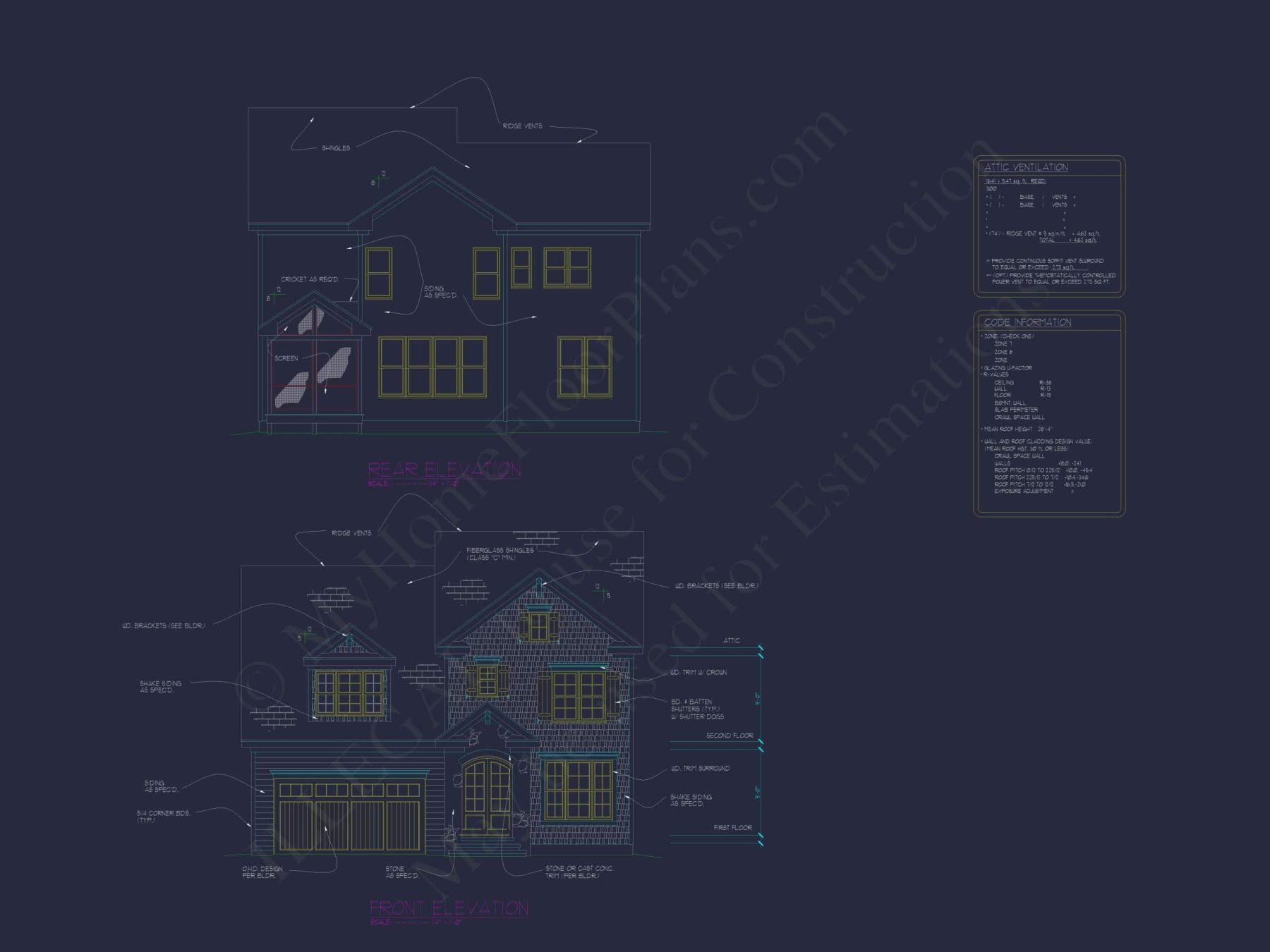 Elegant Colonial Revival Home Plan with 2,744 Sq Ft and Open Layout