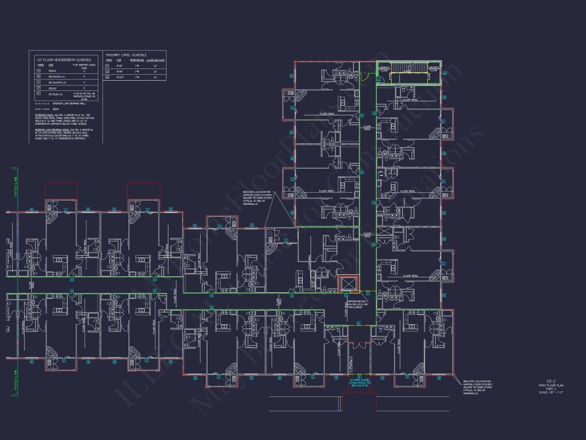 Modern Apartment Complex House Plan with 4+ Floors and Smart Urban Design