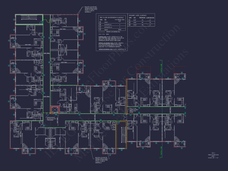 Modern Apartment Complex House Plan with 4+ Floors and Smart Urban Design