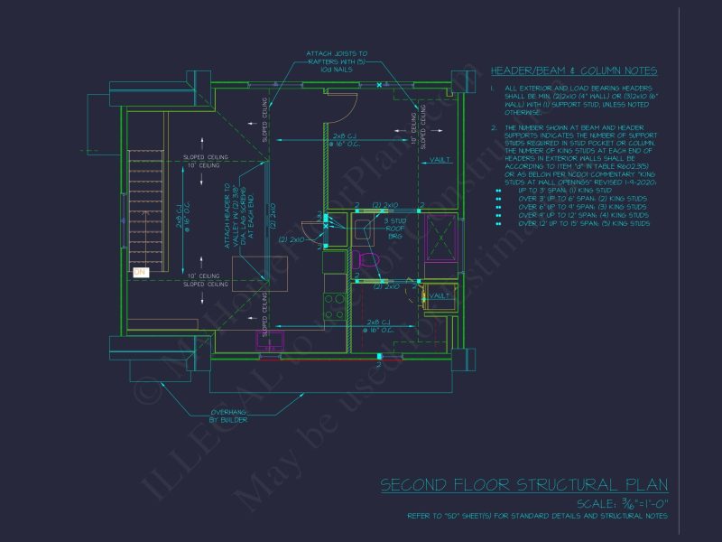 Modern 2-Story Garage with Living Space | Compact House Plan with CAD Blueprints