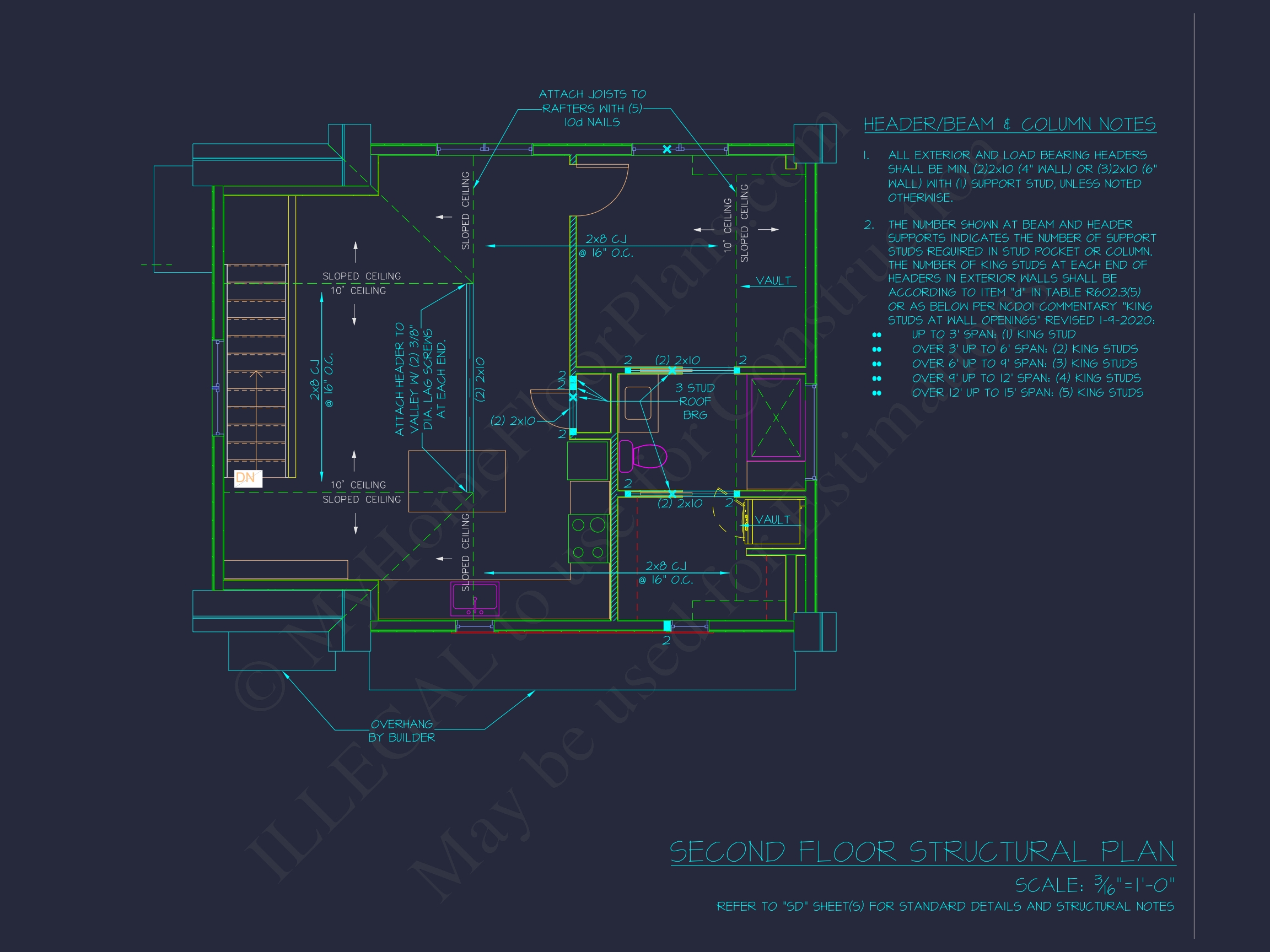 Modern 2-Story Garage with Living Space | Compact House Plan with CAD Blueprints