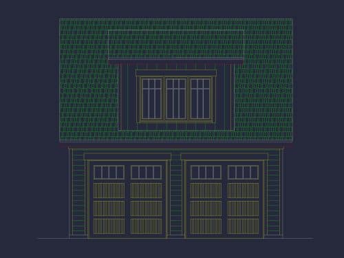 Custom Garage Plan with Study – Smart Layout & Double Bay Design