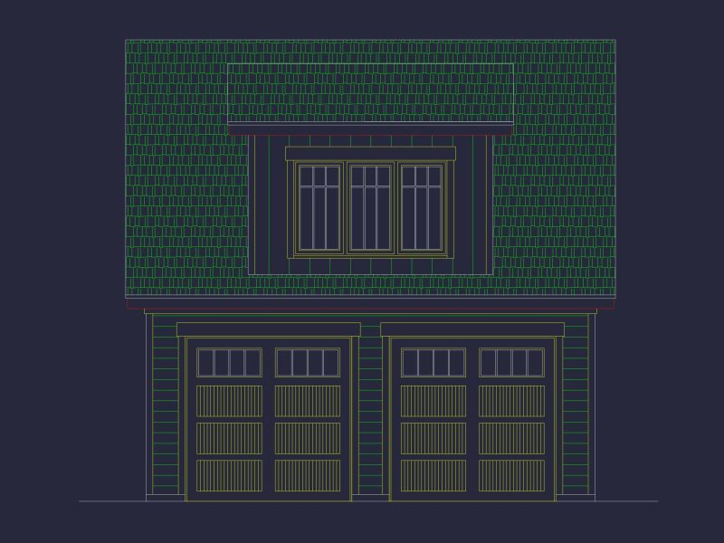 Custom Garage Plan with Study – Smart Layout & Double Bay Design
