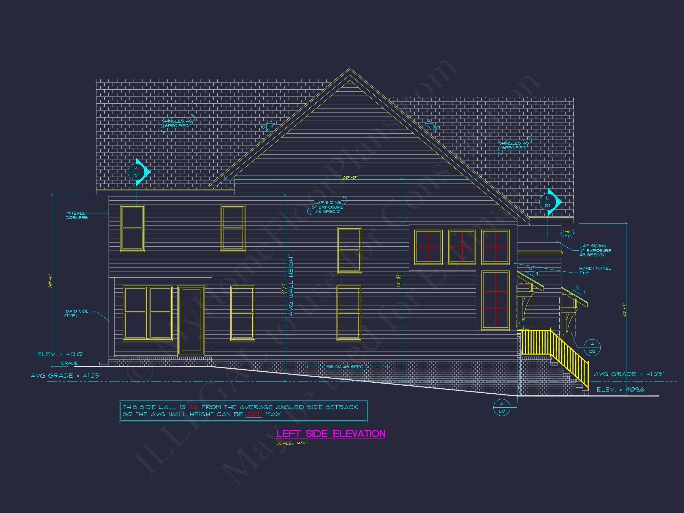 Craftsman Home Plan with 2 Floors, Open Layout, and CAD Designs