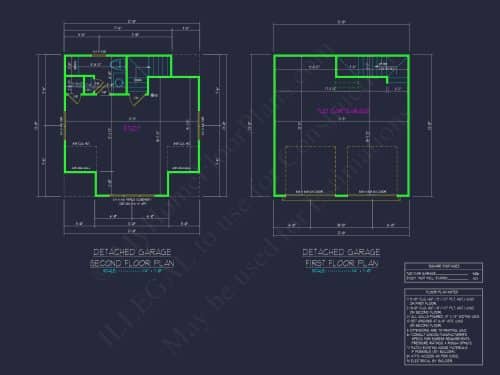Custom Garage Plan with Study – Smart Layout & Double Bay Design