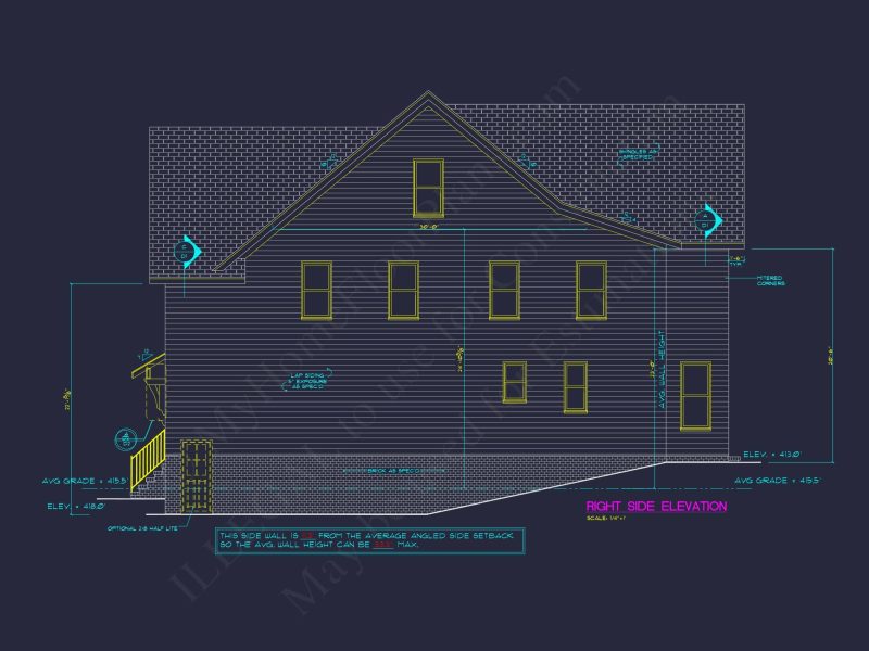 Craftsman Home Plan with 2 Floors, Open Layout, and CAD Designs