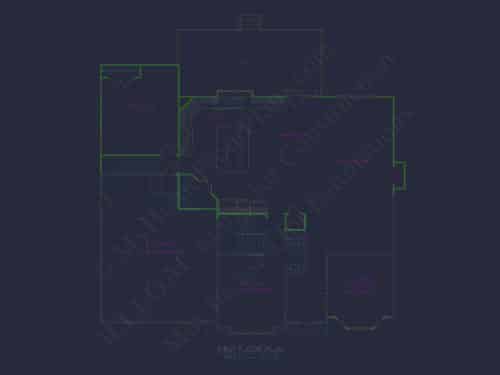 Stunning 3-Floor House Plan with Colonial Revival Architecture