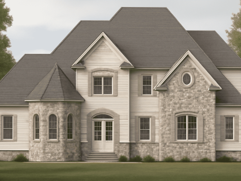 Elegant 2-Story Home Plan with 5 Bedrooms and CAD Designs