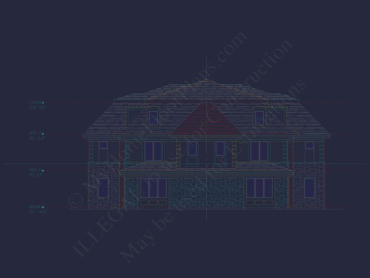 Modern Duplex Home Plan with Open Floor Plan & Detailed CAD Designs
