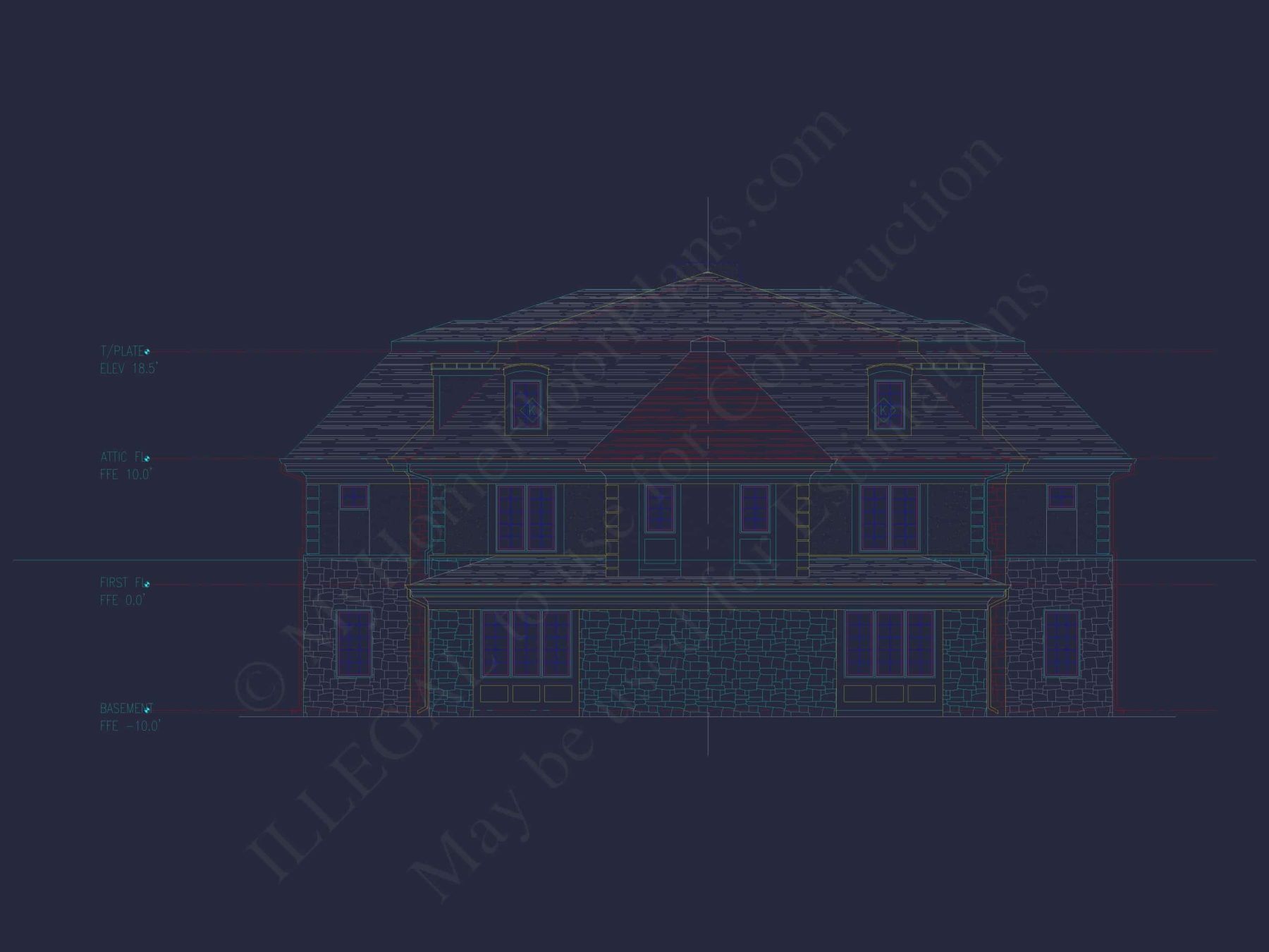 Modern Duplex Home Plan with Open Floor Plan & Detailed CAD Designs